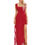 Thumbnail: Women s Ruffle Long Dress Sleeveless Solid Color High Split Party Cocktail Dress