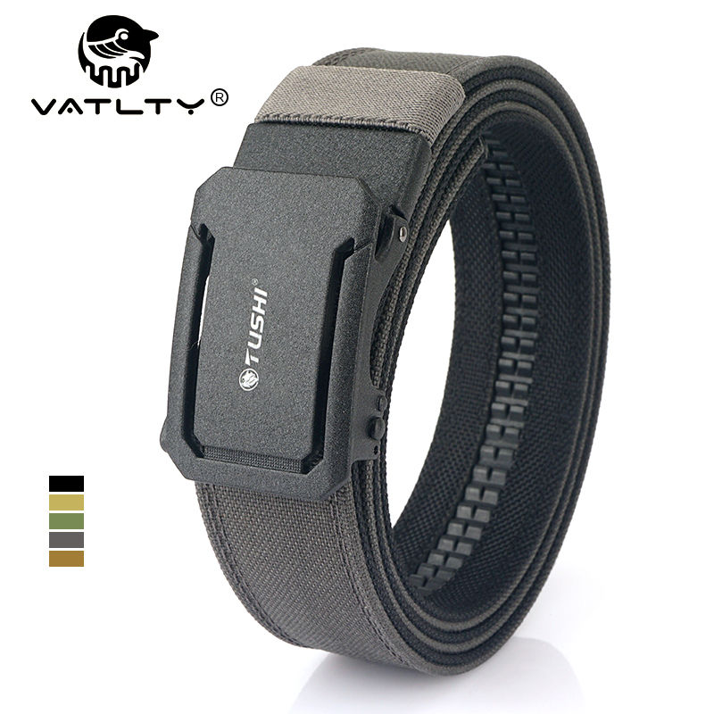 VATLTY New Military Belt for Men Sturdy Nylon Metal Automatic Buckle Police Duty