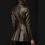 Thumbnail: Lautaro Autumn Fitted Coffee Skirted Pu Leather Blazer Jacket Women Long Sleeve 