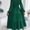 Thumbnail: Autumn Winter Elegant Dresses for Woman Solid Color Round Neck Long Sleeve Ruffl