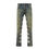 Thumbnail: Streetwear Inner Side Floral Embroidery Black Blue Baggy Jeans for Men Straight 