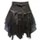 Thumbnail: Gothic Suit Women Medieval Dress Denim Mesh Patchwork Asymmetric Frill Tulle Lac