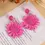 Thumbnail: Fashion Bohemia Style Rattan Design Earrings For Women Exaggerate Fabric Big Flo