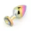 Thumbnail: Cute Rainbow Anal Plugs Heart-shaped Metal Crystal Jewelry Small Adult Anal Plug