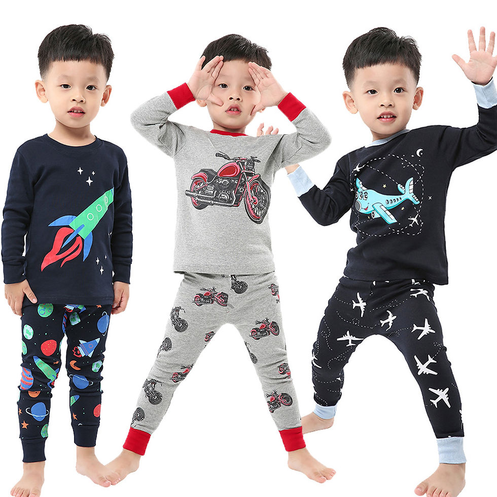 Boys Pajamas Sets 2 to 3 4 5 6 7 8 Years Cotton Long Sleeve Toddler Boy Pijama A