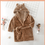 Thumbnail: New Autumn Winter Kids Hooded Bathrobe Baby Bath Robes Baby Boys Girls Cartoon R