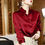 Thumbnail: Summer Trend Fashion Women's Casual Elegant Satin Long Sleeved Shirt Office Wome
