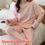 Thumbnail: Women's Warm Flannel Pajamas Sets Two-piece Coral Fleece Homewear Autumn Winter 
