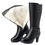 Thumbnail: AIYUQI Female winter shoes Woman boots high-heeled Genuine Leather motorcycle bo