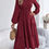 Thumbnail: Autumn Winter Elegant Dresses for Woman Solid Color Round Neck Long Sleeve Ruffl