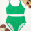 Thumbnail: New High-waisted Fashion Bikini Swimwear Women Swimsuit Beach Bathing Suits
