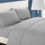 Thumbnail: Solid Color Soft Brushed Bed Set Fitted sheet Flat Sheet Pillowcase Bedding Set 