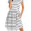Thumbnail: Summer Maternity Care Striped Dresses Pregnant Women Pajamas Multifuntional Moth