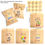 Thumbnail: 24Sets Thank You Kraft Paper Bags Cute Rainbow Dino Happy Birthday Gift Pouch Re