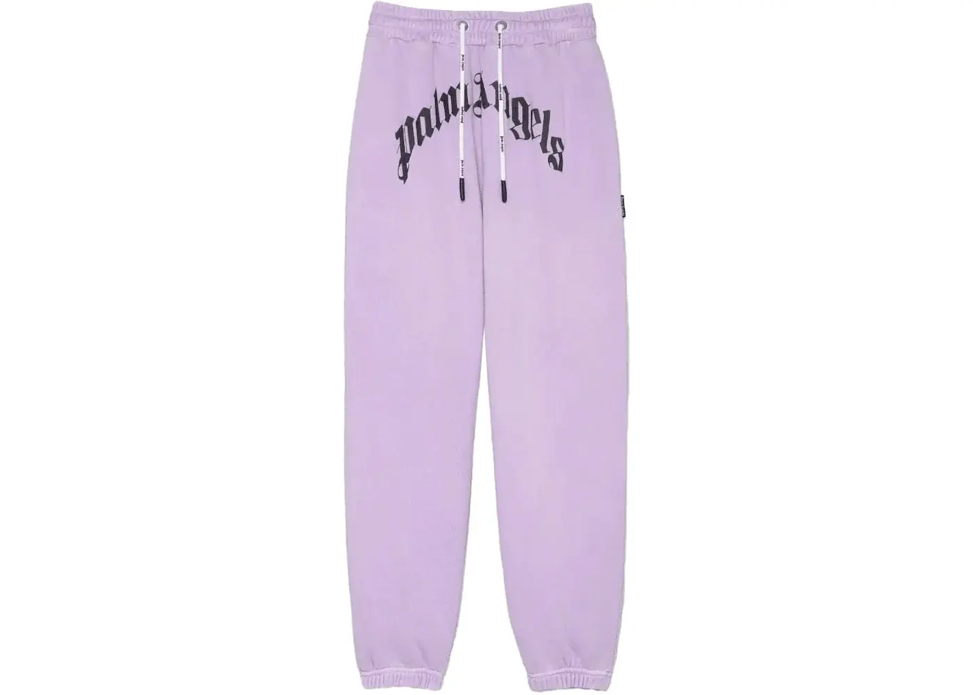 PALM ANGELS CURVED LOGO SWEATPANTS LILAC/WHITE