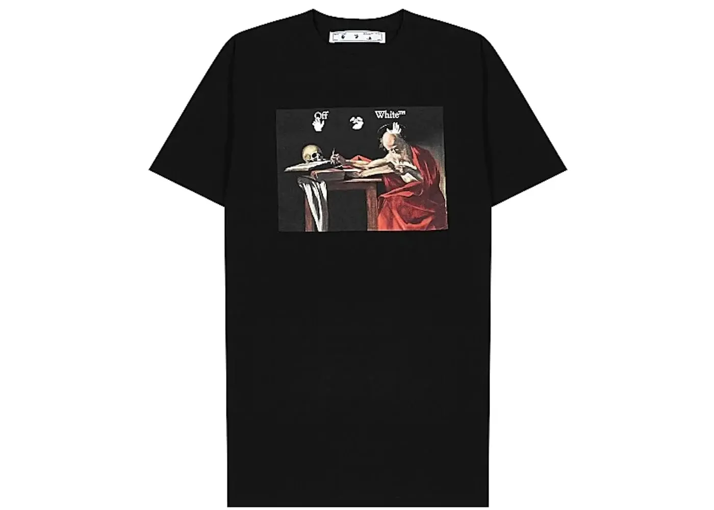 OFF-WHITE SLIM-FIT CARAVAGGIO T-SHIRT BLACK