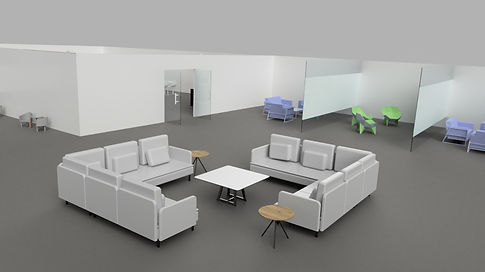 3D Rendering of office lobby