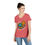 Thumbnail: Happily On The Move Ladies V-Neck Tee With Printed Back