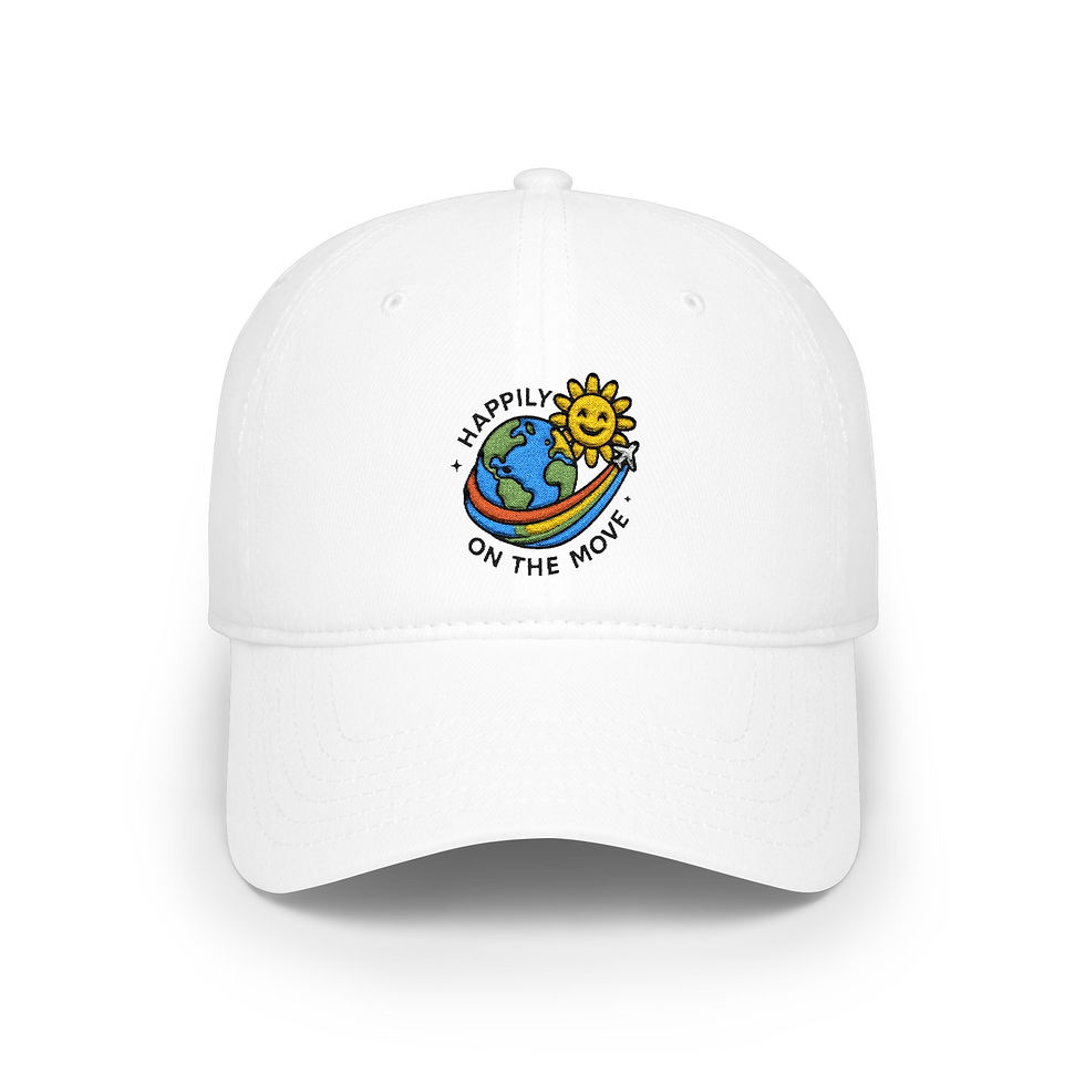 Thumbnail: Happily On The Move Embroidered Baseball Cap