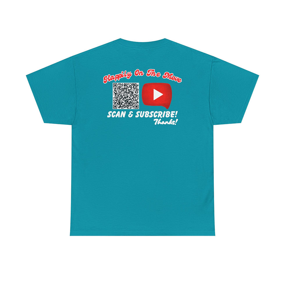 Thumbnail: Happily on the Move Tee | Small Logo Left Chest With Printed Back