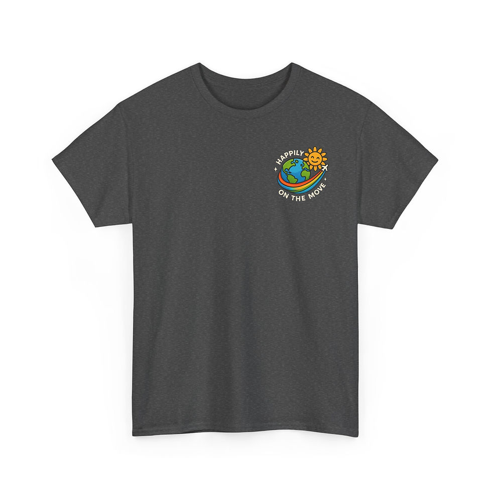 Thumbnail: Happily on the Move Tee | Small Logo Left Chest With Printed Back