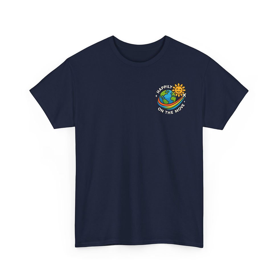 Thumbnail: Happily on the Move Tee | Small Logo Left Chest With Printed Back