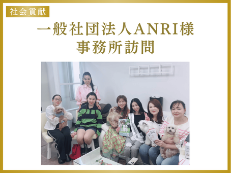 【チャリティ部活動レポート】保護犬とふれあう心温まるひととき一般社団法人ANRI様 事務所訪問（2025年5月8日）