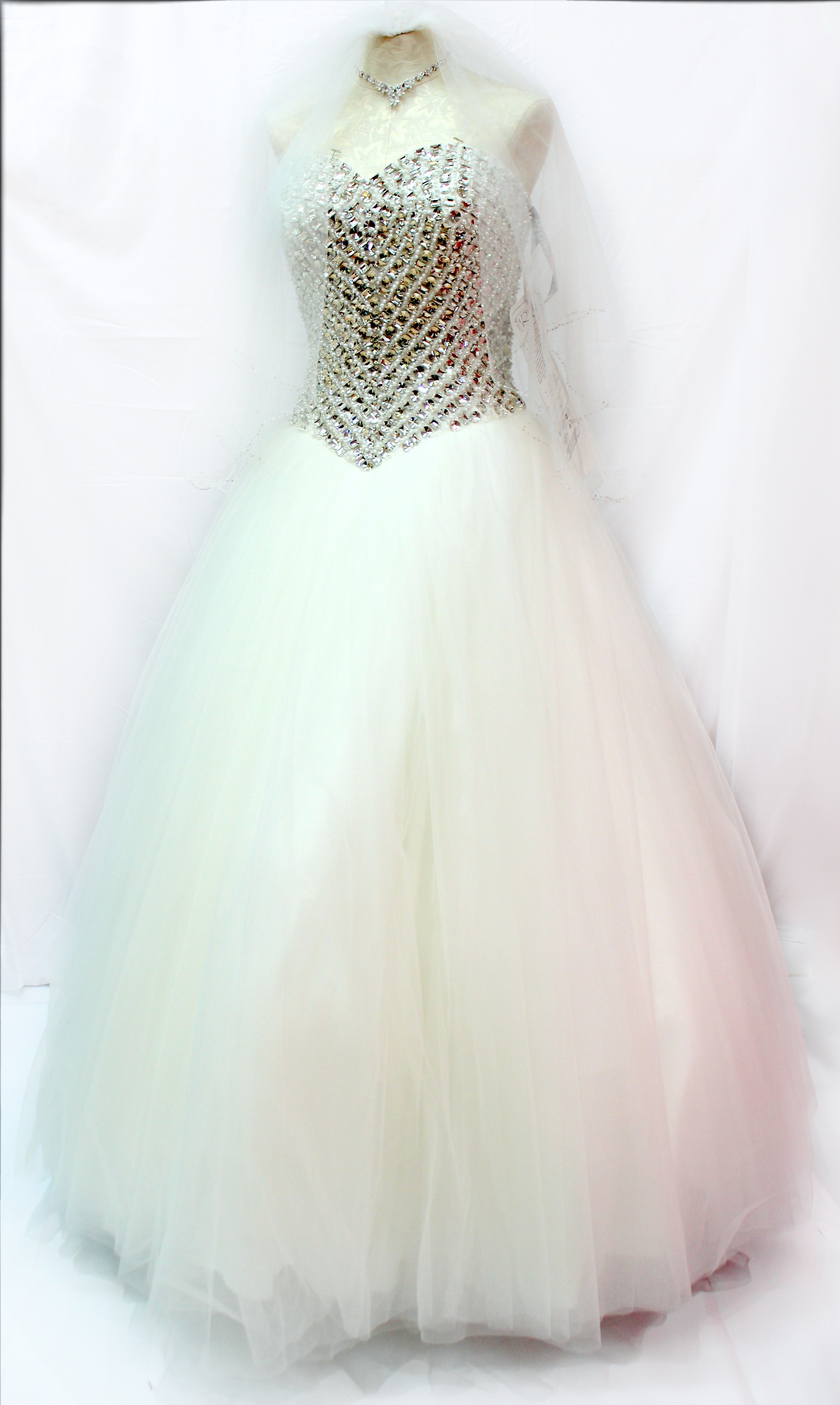 Bridal Dress with Rhinestones