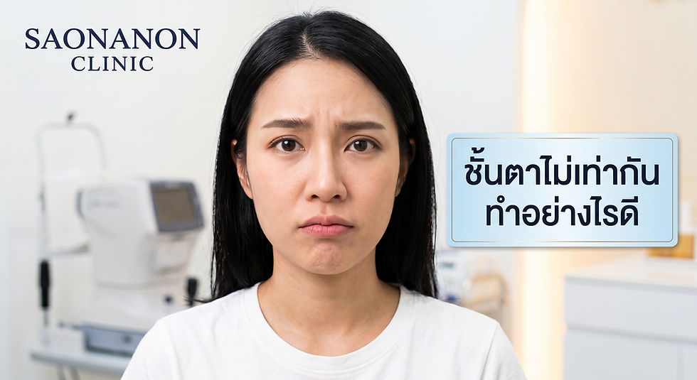 ชั้นตาไม่เท่ากัน เกิดจากอะไร