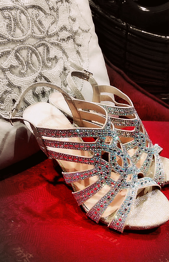 shoes 5,Gray with rhinestones