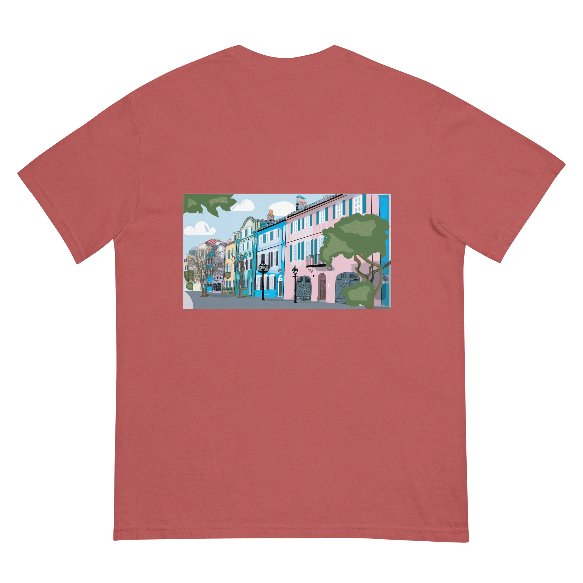 US Duck Company Charleston Rainbow Row Men's T-Shirt | Darker Colors