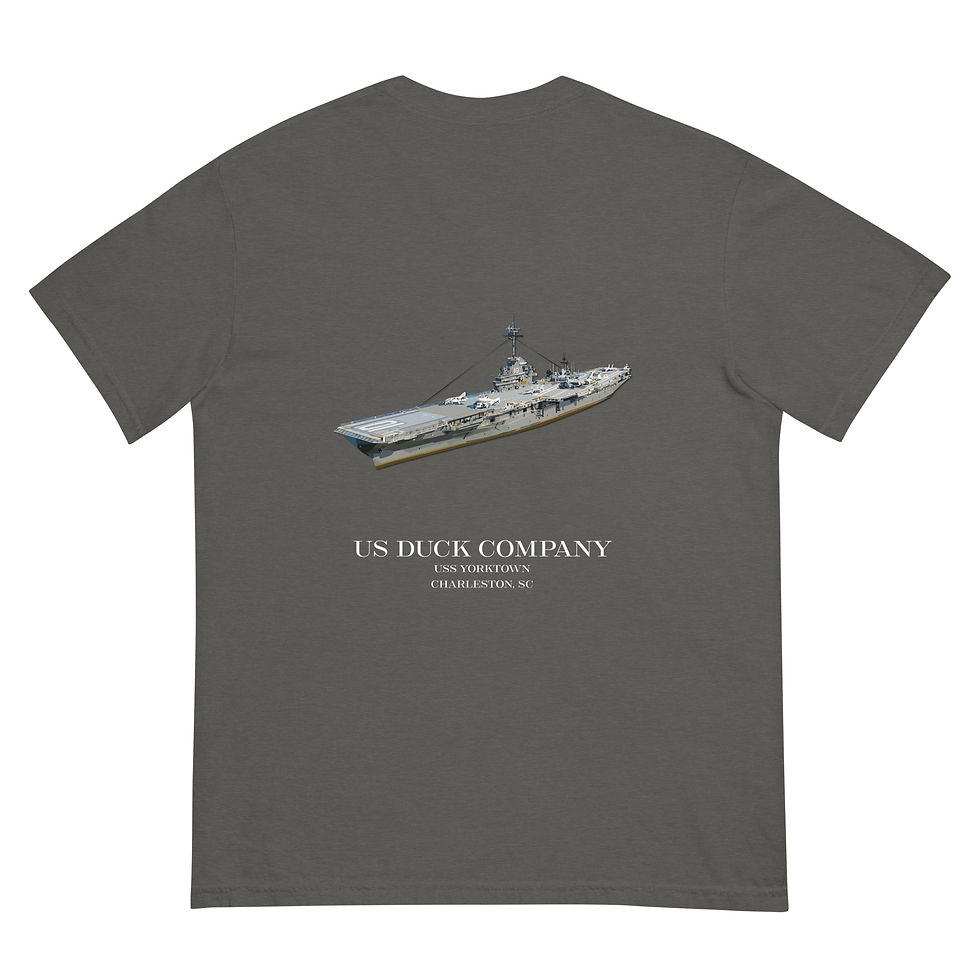 Thumbnail: US Duck Company USS Yorktown Men's T-Shirt | Darker Colors