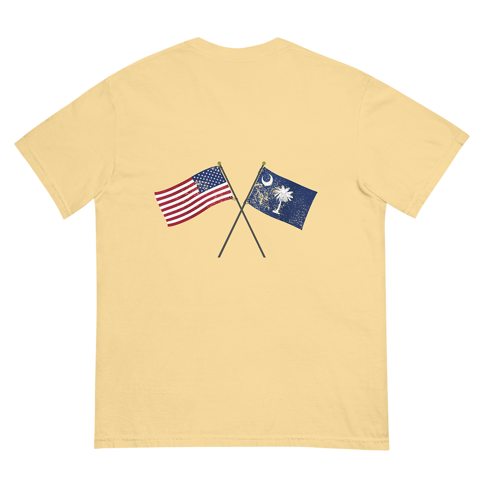 Thumbnail: US Duck Company USA Flag Crossed with South Carolina Flag Men's T-Shirt