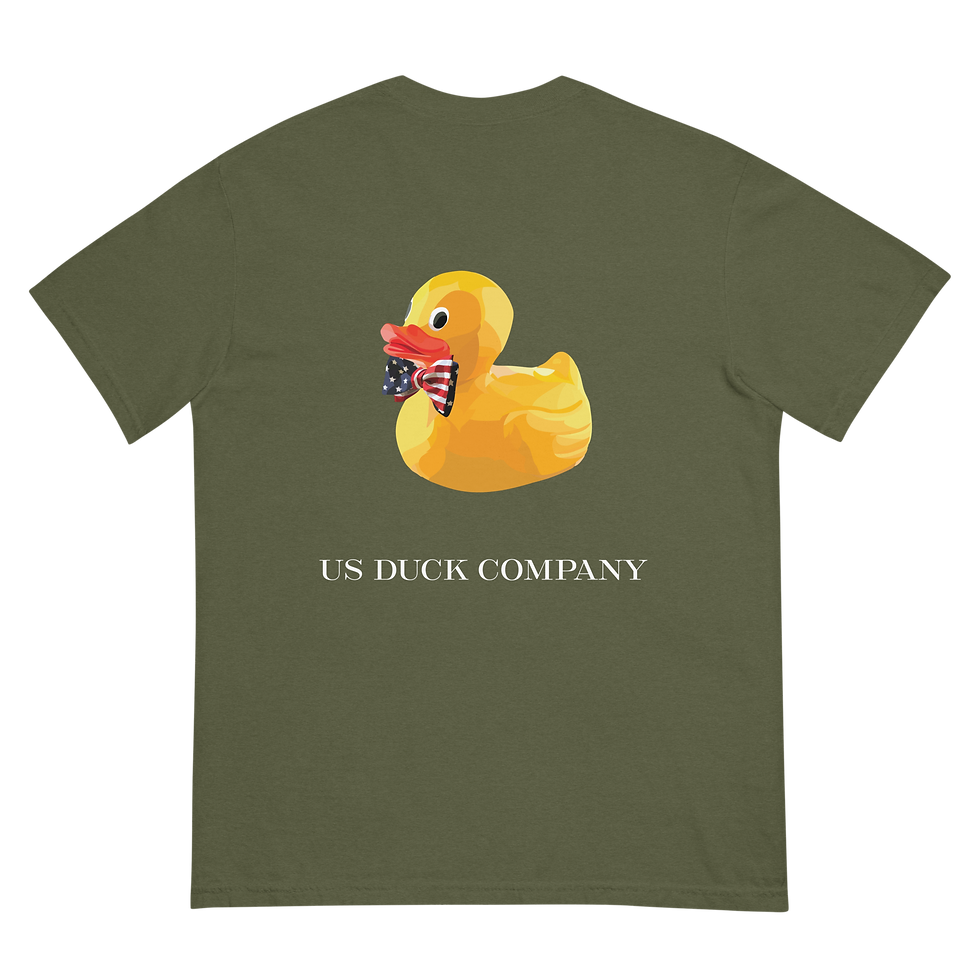 Thumbnail: US Duck Company Patriotic Duck Men's T-Shirt | Darker Colors