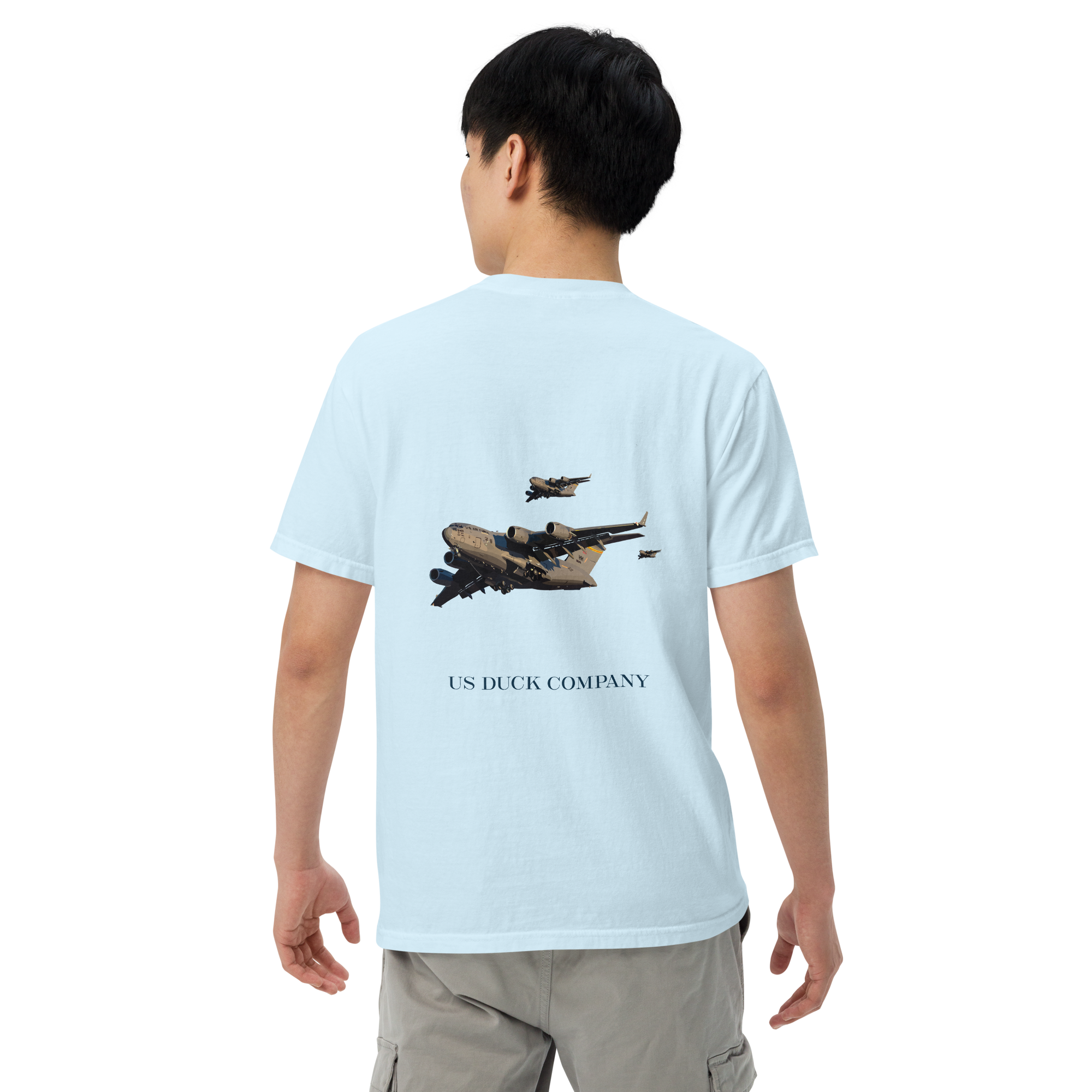 US Duck Company C-17 Military Transport Planes Men's T-Shirt | Lighter Colors
