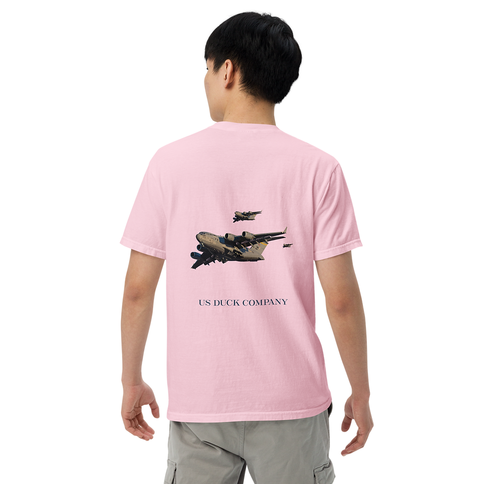 Thumbnail: US Duck Company C-17 Military Transport Planes Men's T-Shirt | Lighter Colors