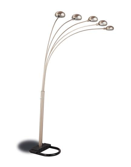 Chrome Finish Arc Sofa Floor Lamp with Dimmer Switch