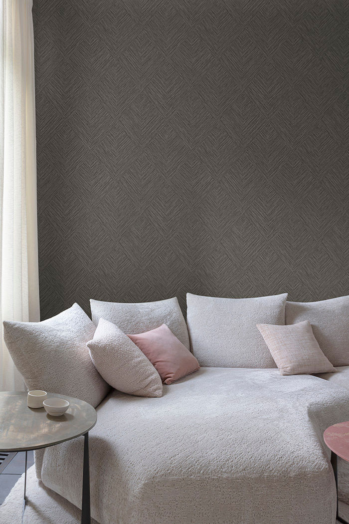 Vista de Papel Tapiz Precious Weaves PW3009 en muro