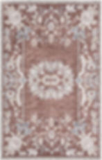 Vista frontal de Tapete Eco Cancún Flores Rosadas