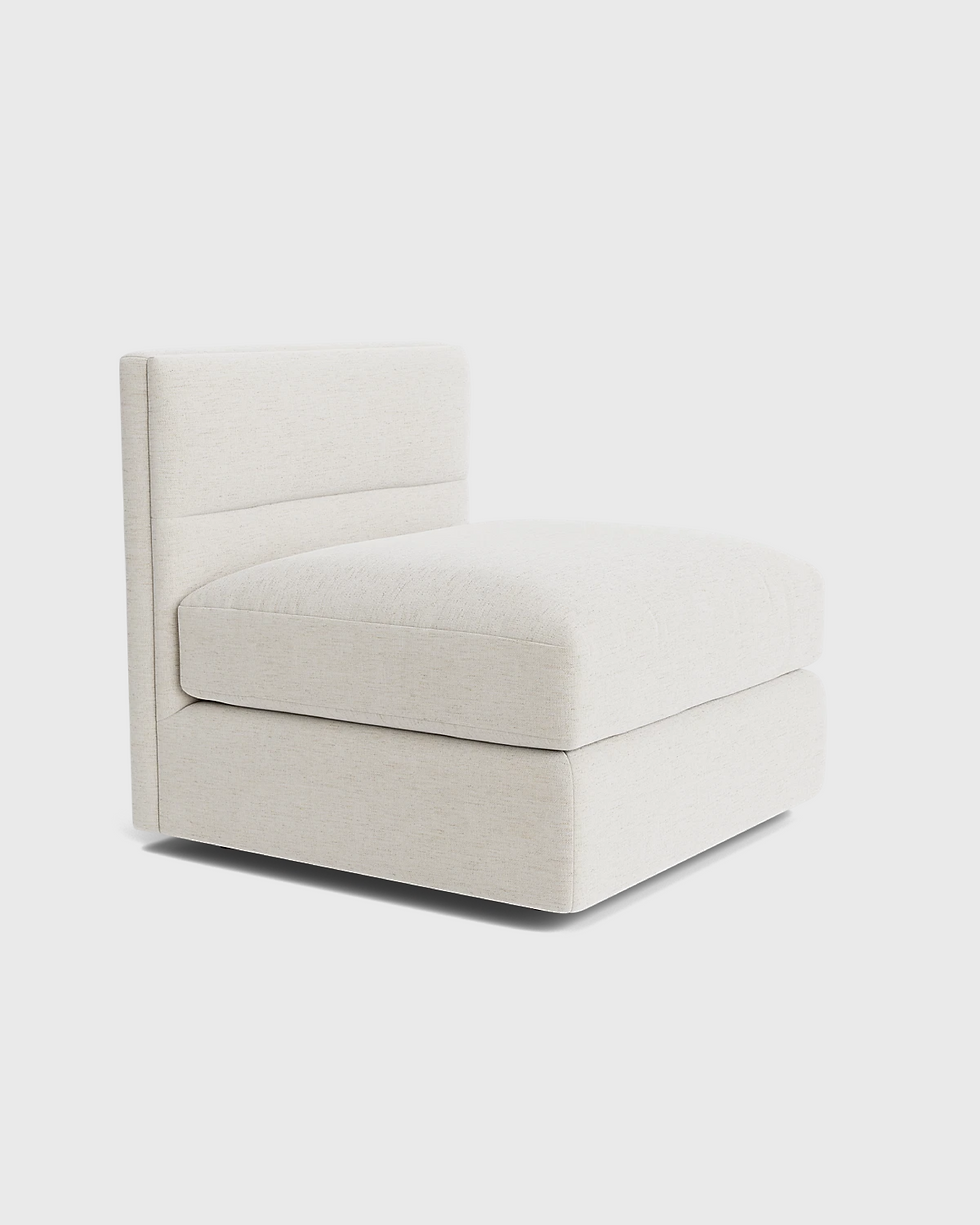 Vista Lateral Derecha de Sofá Vittorio - Modulo Central Tapizado Altura Home