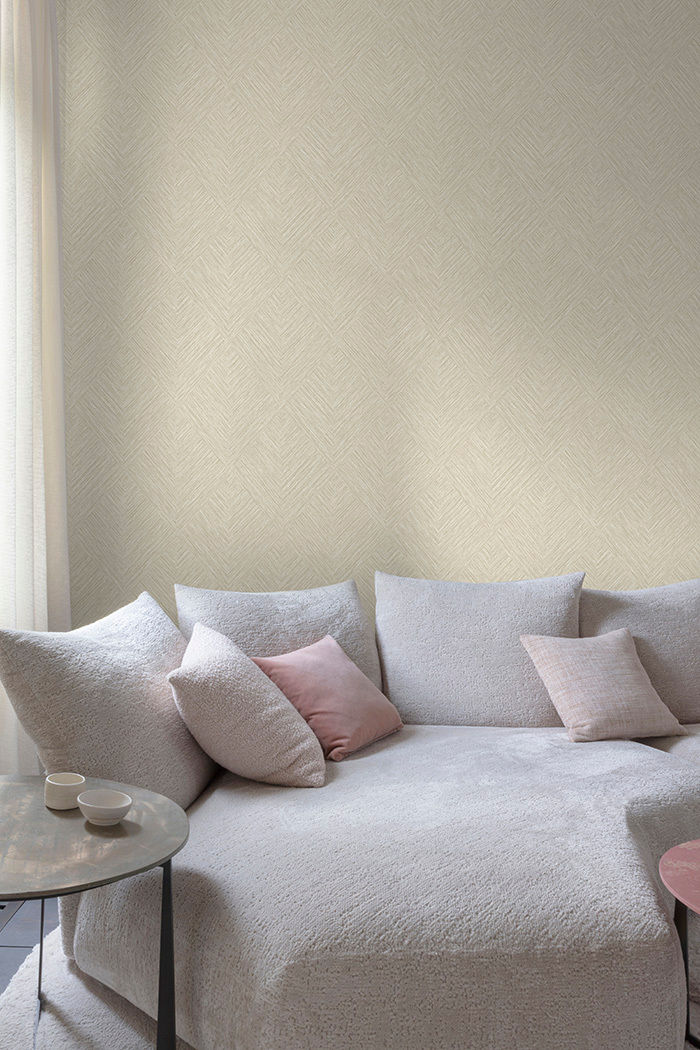 Vista de Papel Tapiz Precious Weaves PW3004 en muro