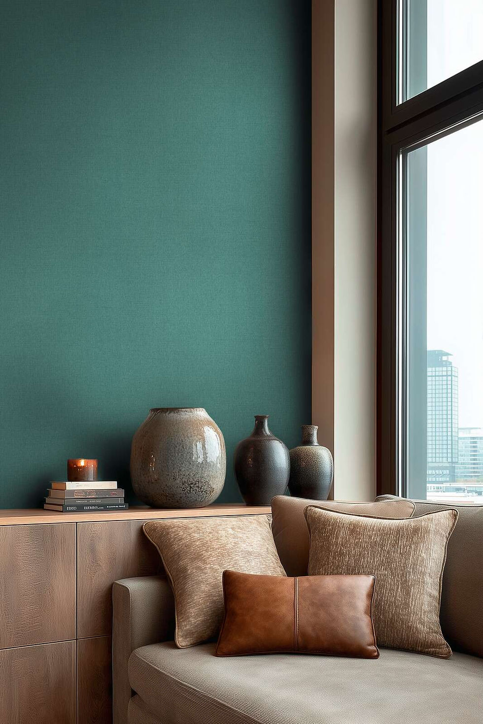 Miniatura: Papel Tapiz Vibes & Styles 399885 en muro.