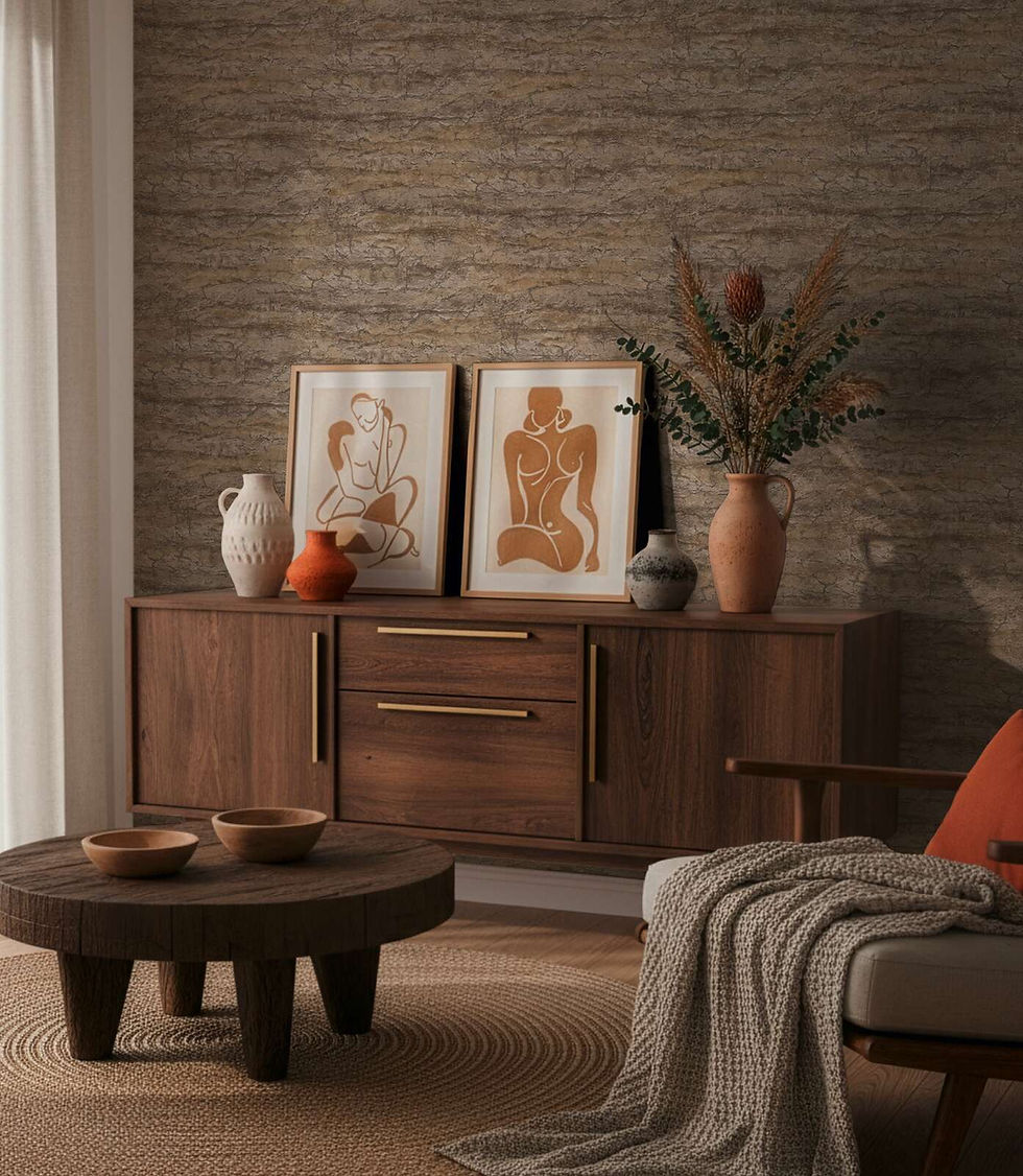 Miniatura: Papel Tapiz Vibes & Styles 791991 en muro.