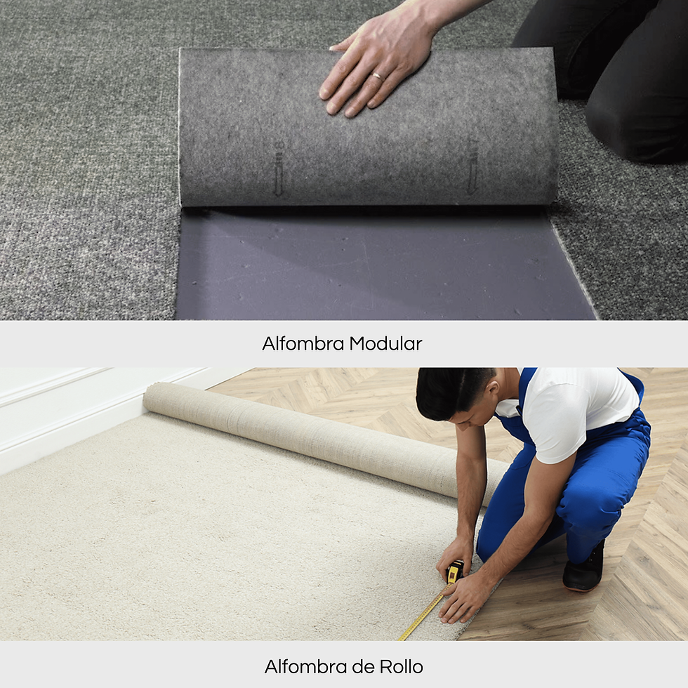 Comparativa Alfombra Modular y Rollo