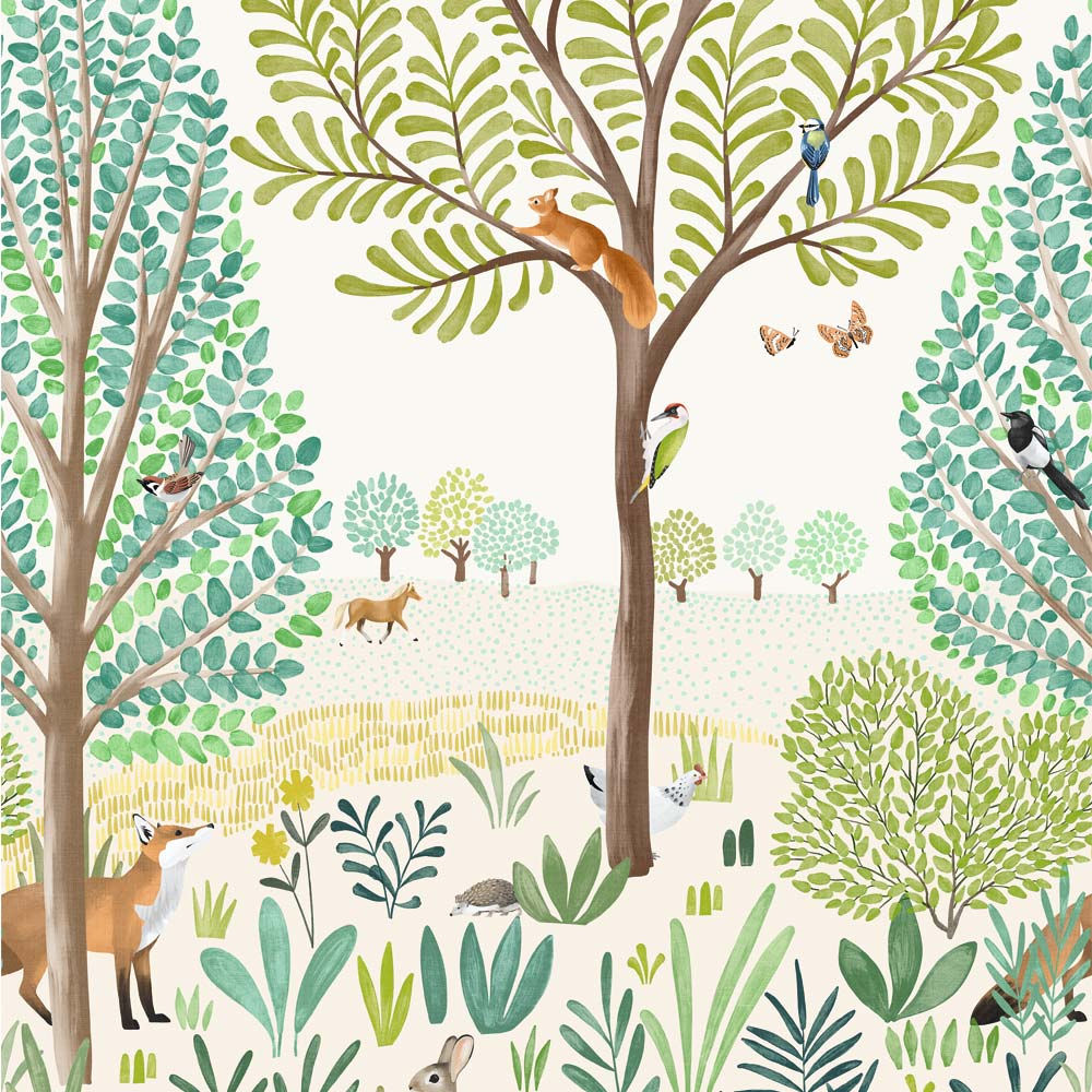 Vista frontal del Mural de Papel Tapiz Little Dreamers LD6001