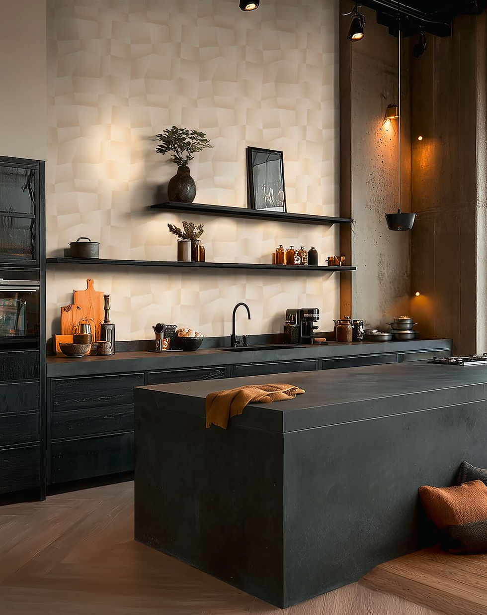 Miniatura: Papel Tapiz Vibes & Styles 791974  en muro.