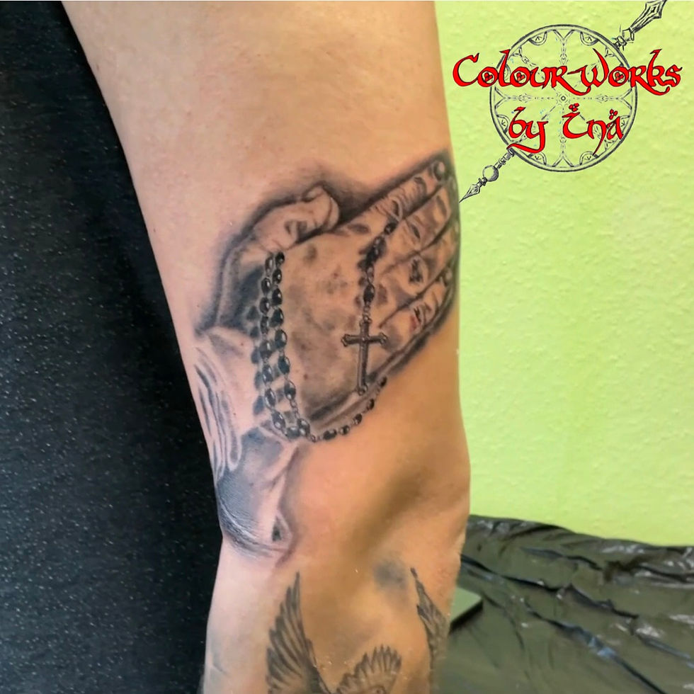Tattoo Glaube Realismus Black+Grey