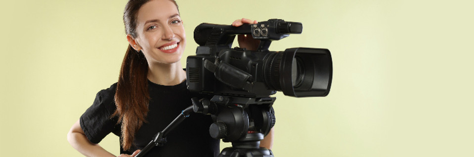 happy-woman-with-professional-video-came