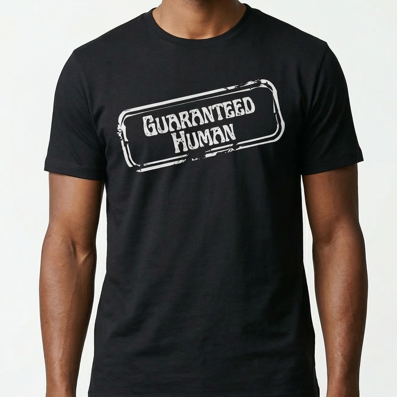 Guaranteed Human Men Stamp T Shirt