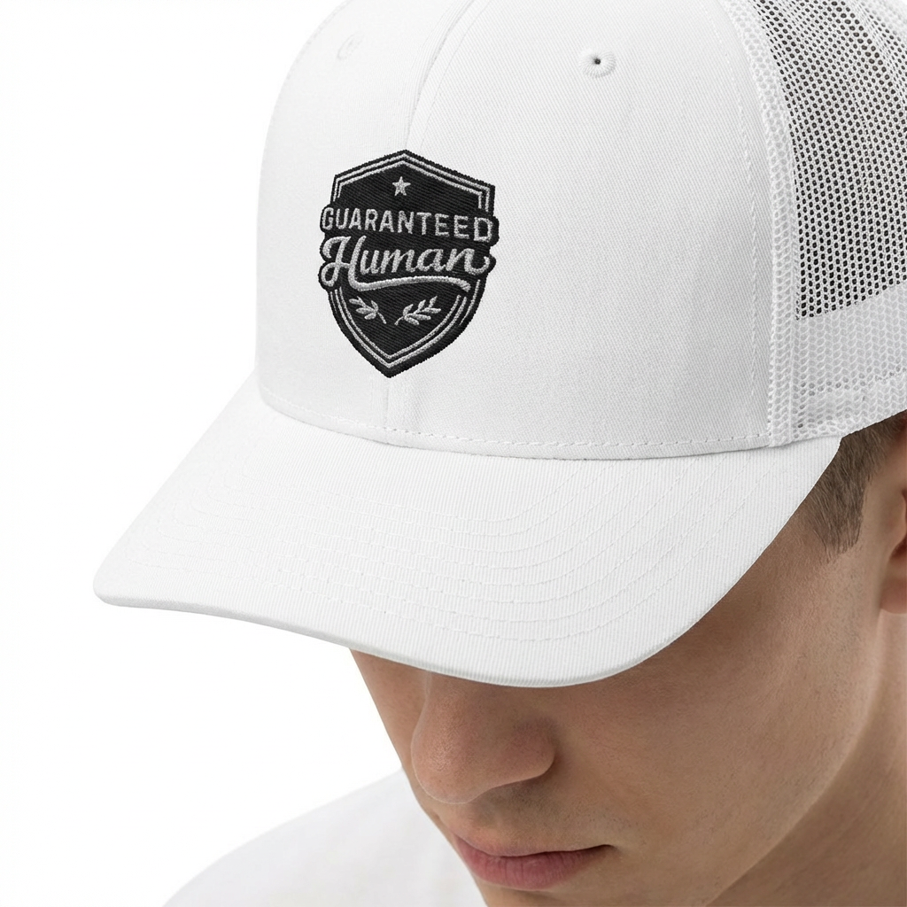 Guaranteed Human Emblem Trucker Cap Hat